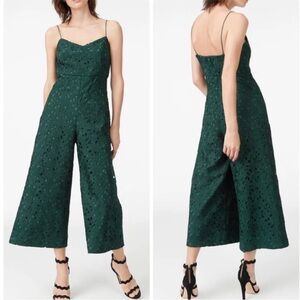 Club Monaco Dark Green Lace Culotte Jumpsuit